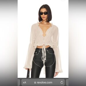 Revolve Bali Top in Cream
SNDYS flowy boho long sleeve sheer